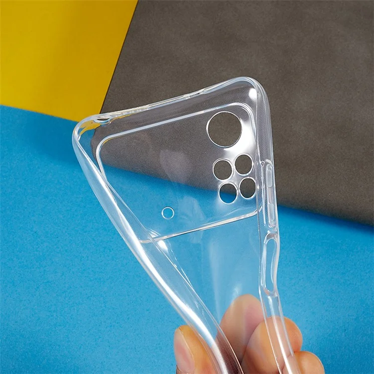 Per Xiaomi Poco M4 Pro 4G Custodia per telefono in TPU morbido Ultra-Sottile Trasparente Custodia protettiva per telefono