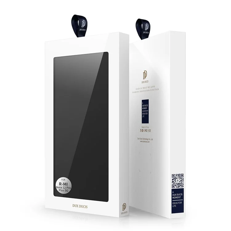 DUX DUCIS Série Skin Pro Étui en cuir pour Xiaomi Redmi Note 12 Pro+ 5G, Support de Carte de Visite - Noir 