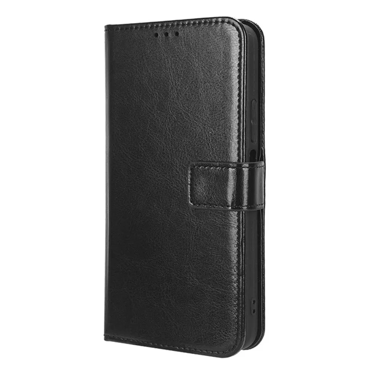 Pour Infinix Zero 20 4G X6821 Crazy Horse Texture Phone Case PU Leather Wallet Anti-Drop Flip Stand Cover - Noir