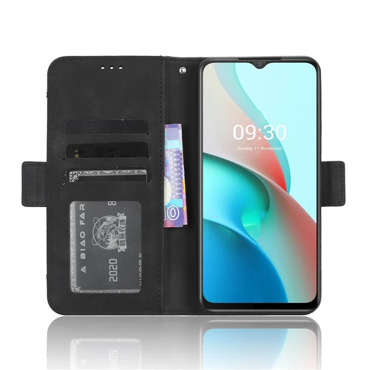 Para itel S18 / S663L / Vision 5 Multiple Card Slots Stand Cover Anti-Drop PU Leather Wallet Phone Case - Negro