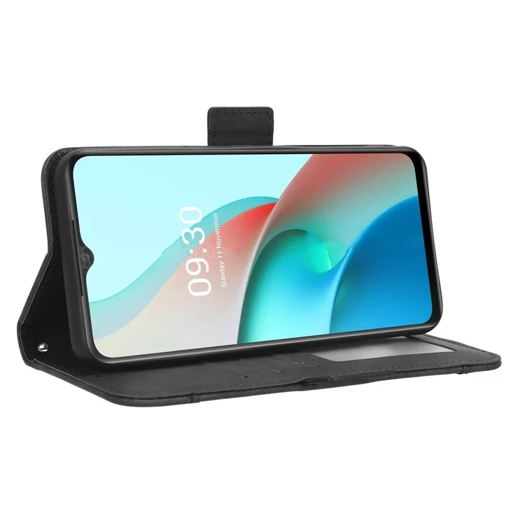 Para itel S18 / S663L / Vision 5 Multiple Card Slots Stand Cover Anti-Drop PU Leather Wallet Phone Case - Negro