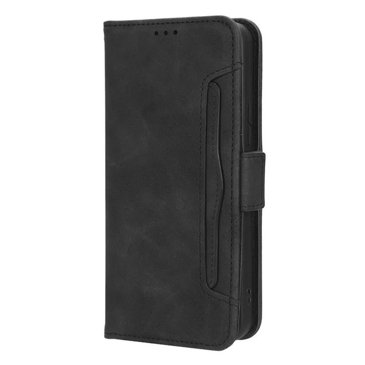 Para itel S18 / S663L / Vision 5 Multiple Card Slots Stand Cover Anti-Drop PU Leather Wallet Phone Case - Negro