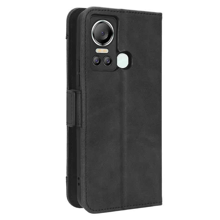 Para itel S18 / S663L / Vision 5 Multiple Card Slots Stand Cover Anti-Drop PU Leather Wallet Phone Case - Negro