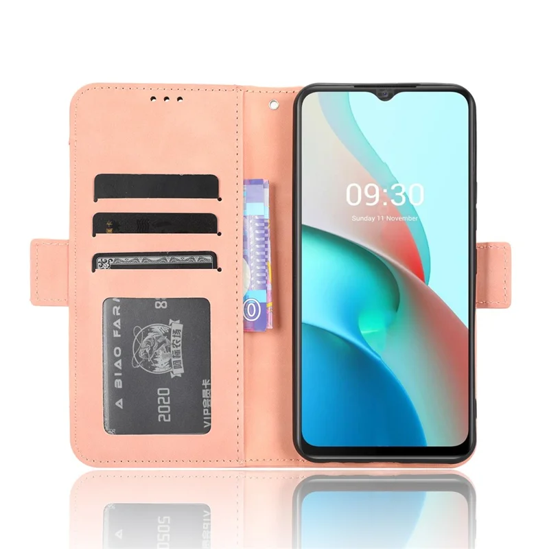 Pour Itel S18 / S663L / Vision 5 Étui Portefeuille à Plusieurs Emplacements pour Cartes, Support Anti-Chute en Cuir PU - Rose