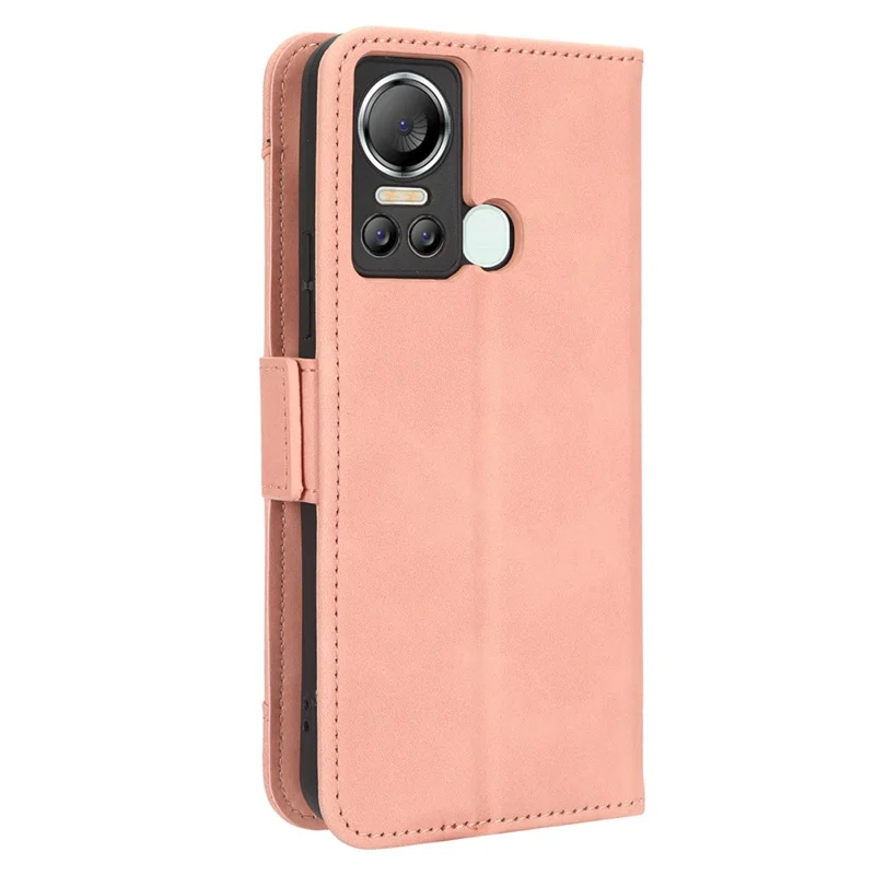 Pour Itel S18 / S663L / Vision 5 Étui Portefeuille à Plusieurs Emplacements pour Cartes, Support Anti-Chute en Cuir PU - Rose