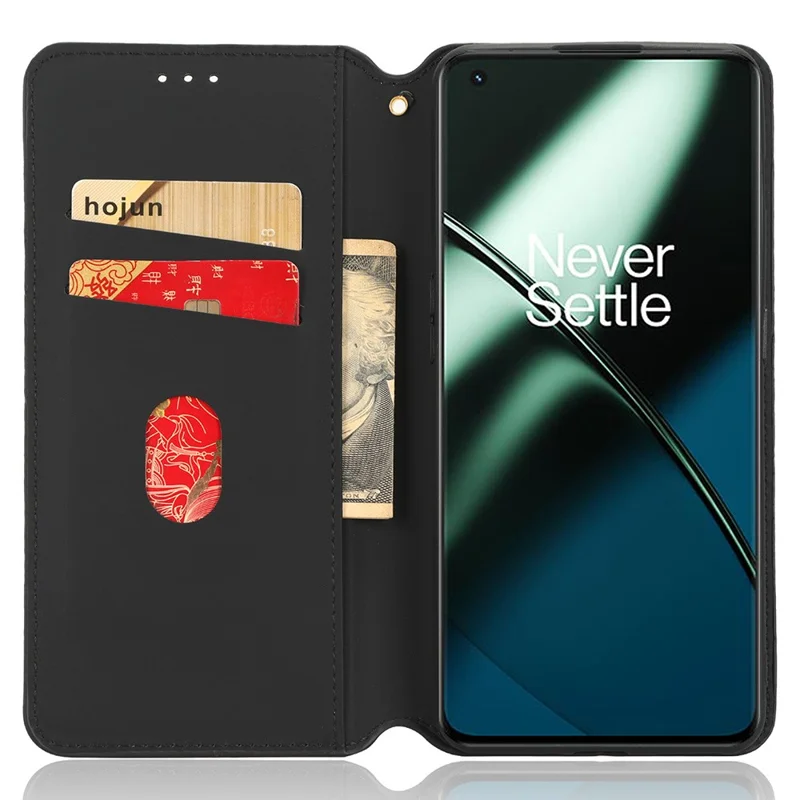 For OnePlus Ace 2 5G / 11R 5G Wallet Stand Phone Case PU Leather Imprinted Rhombus Pattern Phone Cover - Blue