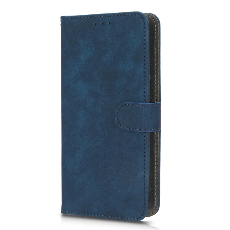 For Samsung Galaxy A24 4G (162.1 x 77.6 x 8.3mm) RFID Blocking Phone Cover Wallet Stand Leather Case with Strap - Blue