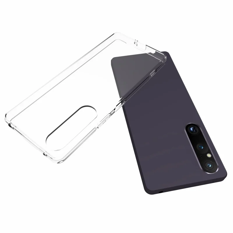 10 pièces / pack pour étui de téléphone Sony Xperia 1 V en TPU transparent sans marque d'eau, avec protection anti-rayures