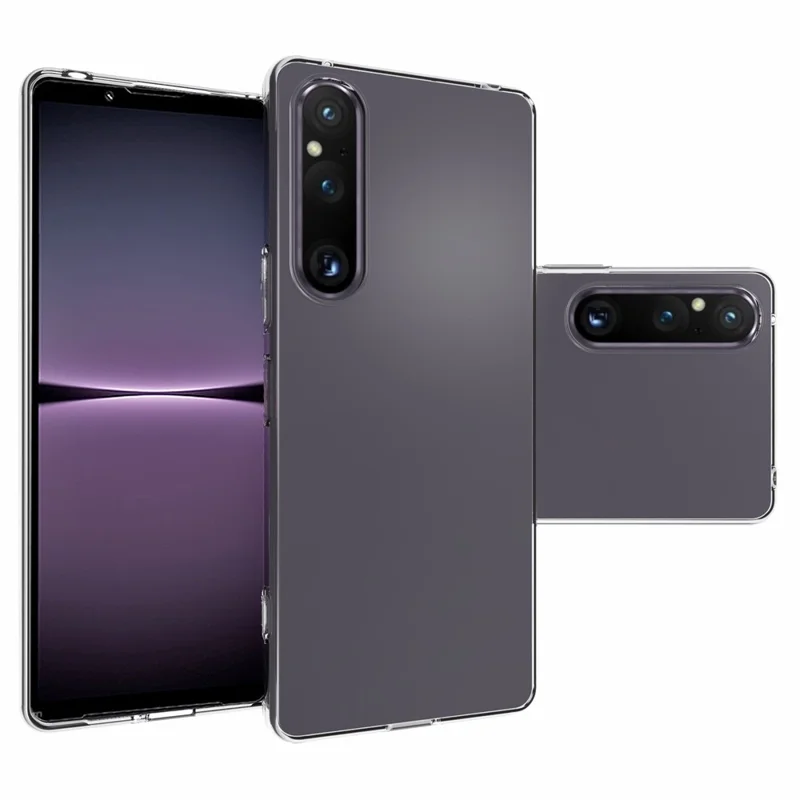 10 pièces / pack pour étui de téléphone Sony Xperia 1 V en TPU transparent sans marque d'eau, avec protection anti-rayures