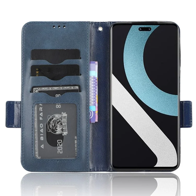 Для Xiaomi 13 Lite / Civi 2 5G Кожаный кошелек для телефона Чехол с тиснением в виде треугольного рисунка Чехол для смартфона - Синий