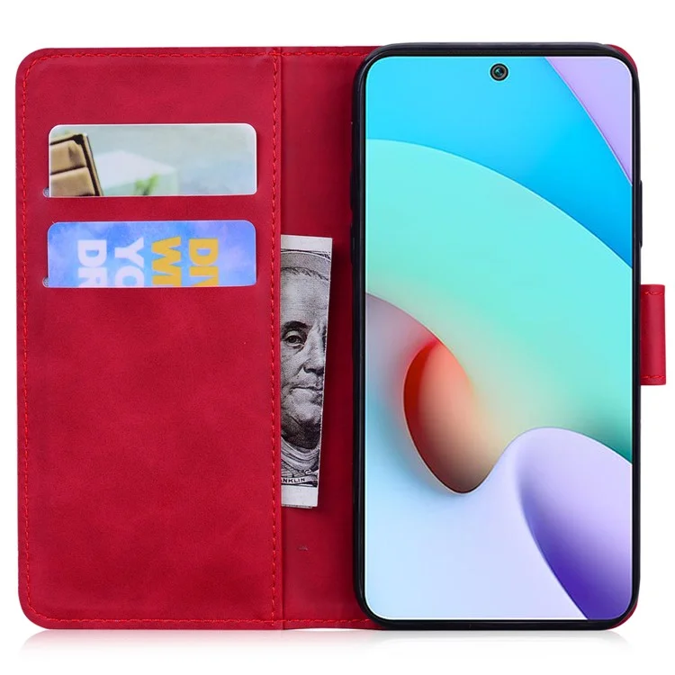 For Xiaomi 13 Pro 5G Cell Phone Case Tiger Imprinted PU Leather Wallet Stand Protective Cover - Red