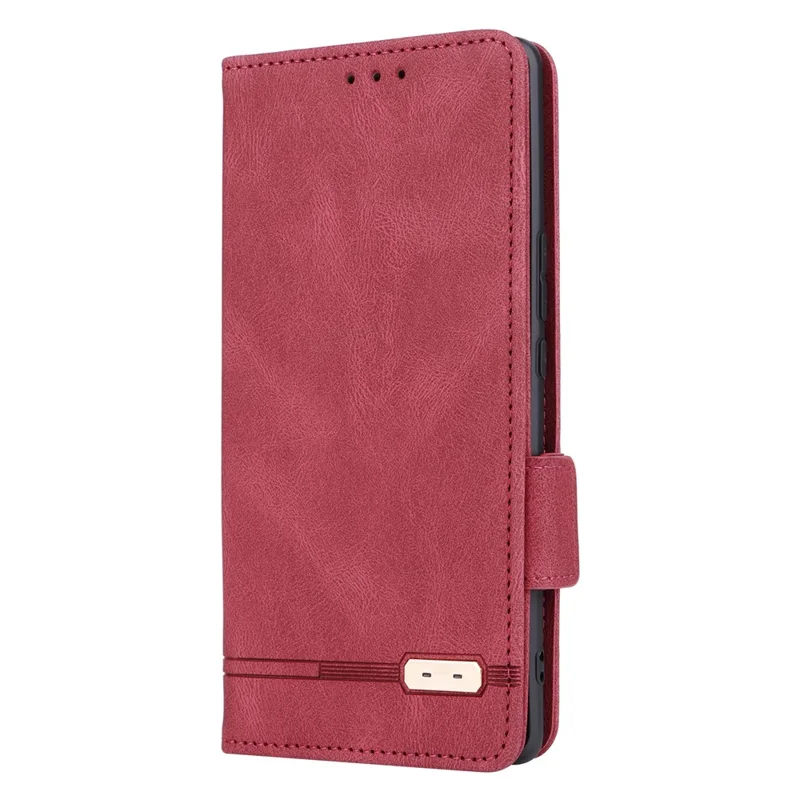 For Honor Magic5 Lite 5G / X9a 5G / X40 5G Phone Case PU Leather Hardware Decor Stand Wallet Phone Cover - Rose