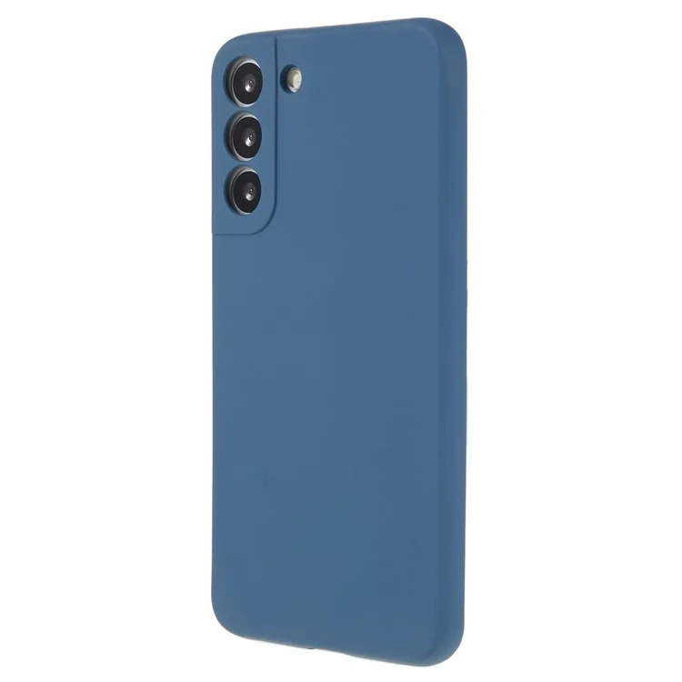 Pour Samsung Galaxy S22+ 5G Étui de téléphone Doublure en fibre douce Couverture de téléphone en TPU caoutchouté - Saphir
