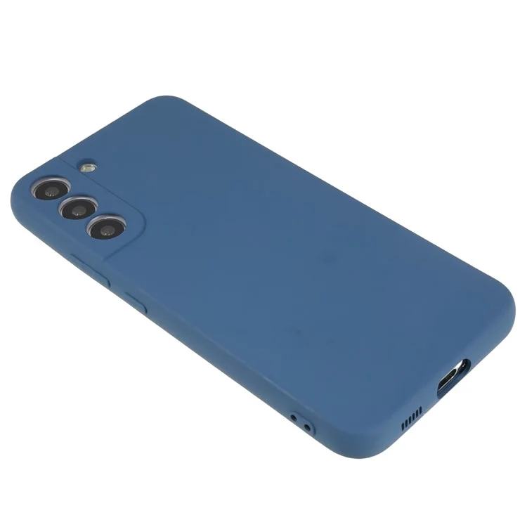 Pour Samsung Galaxy S22+ 5G Étui de téléphone Doublure en fibre douce Couverture de téléphone en TPU caoutchouté - Saphir
