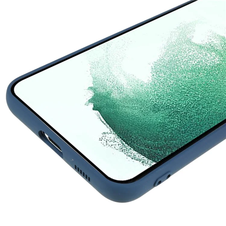Pour Samsung Galaxy S22+ 5G Étui de téléphone Doublure en fibre douce Couverture de téléphone en TPU caoutchouté - Saphir