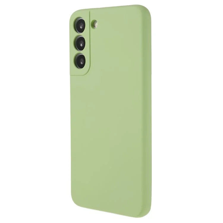 For Samsung Galaxy S22 5G Slim Fit Phone Case Rubberized TPU Anti-Scratch Cover Soft Fiber Lining - Bean Green