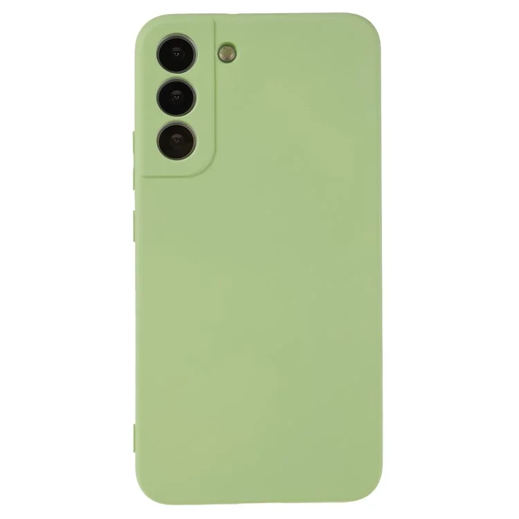 For Samsung Galaxy S22 5G Slim Fit Phone Case Rubberized TPU Anti-Scratch Cover Soft Fiber Lining - Bean Green