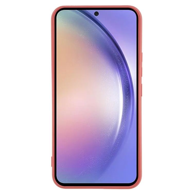 Für Samsung Galaxy A54 5G Telefon TPU-Hülle mit Faser-Auskleidung, Gummihülle für Mobiltelefone - Hawthorn Red