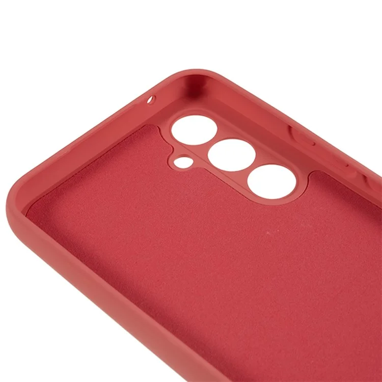 Für Samsung Galaxy A54 5G Telefon TPU-Hülle mit Faser-Auskleidung, Gummihülle für Mobiltelefone - Hawthorn Red