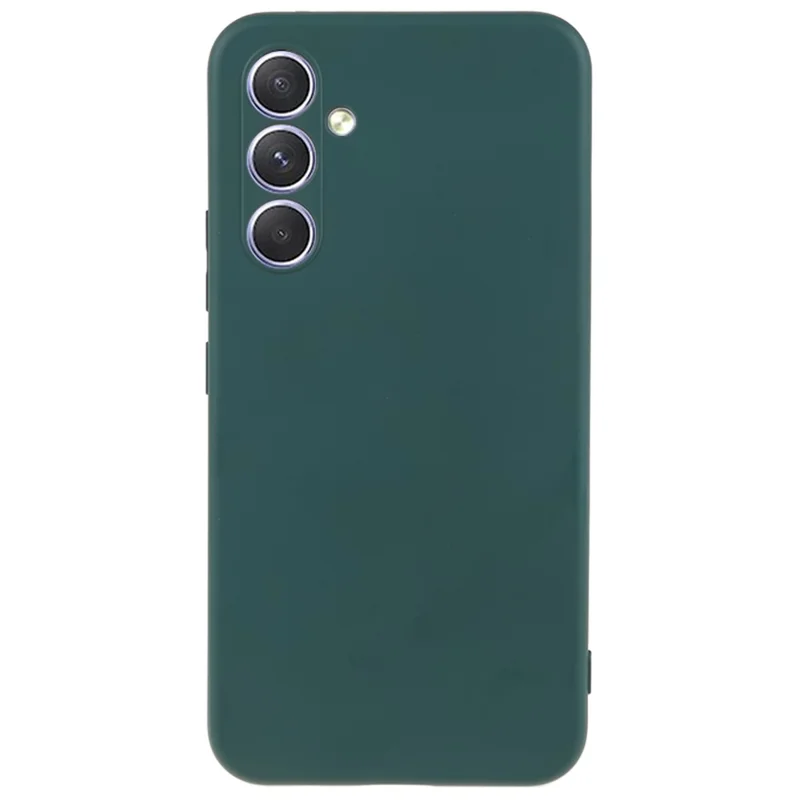 For Samsung Galaxy A54 5G Phone TPU Case Fiber Lining Rubberized Cell Phone Cover - Army Green