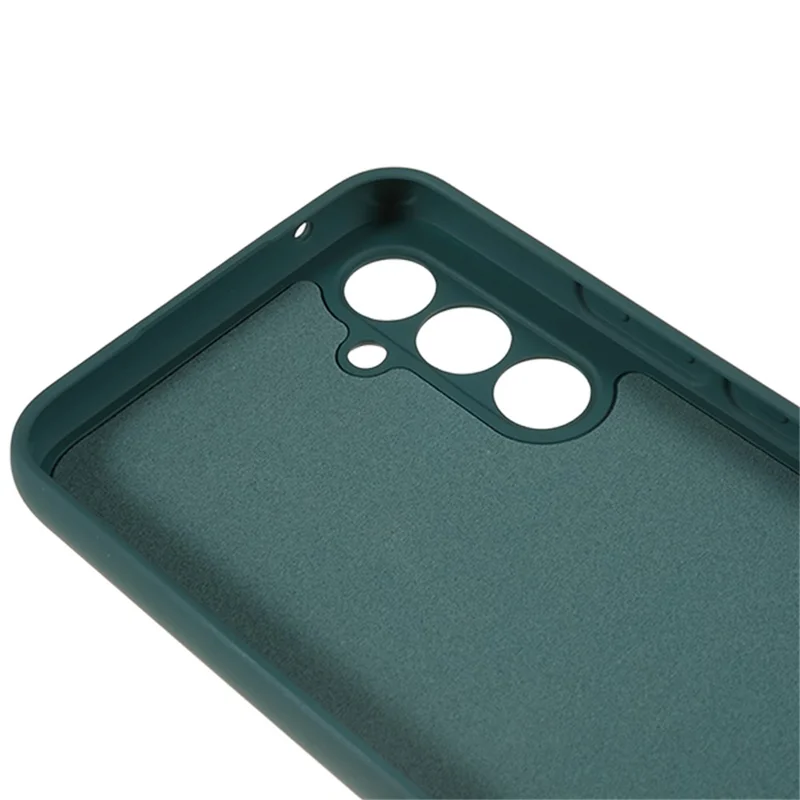 For Samsung Galaxy A54 5G Phone TPU Case Fiber Lining Rubberized Cell Phone Cover - Army Green