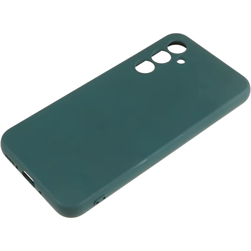 For Samsung Galaxy A54 5G Phone TPU Case Fiber Lining Rubberized Cell Phone Cover - Army Green
