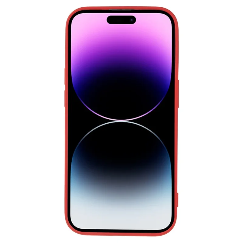 Für iPhone 14 Pro Weiches TPU-Gummi-Handyhülle Kratzfeste Schutzhülle mit Futter aus Fasern – Rot