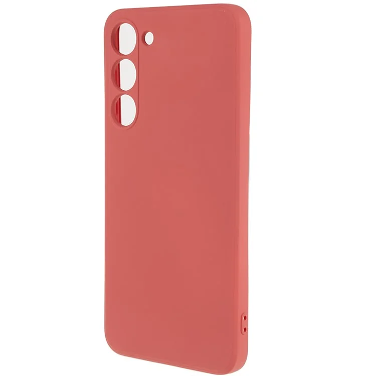 For Samsung Galaxy S23+ Rubberized Anti-Slip Phone Case Soft TPU Fiber Lining Inside Phone Cover - Hawthorn Red