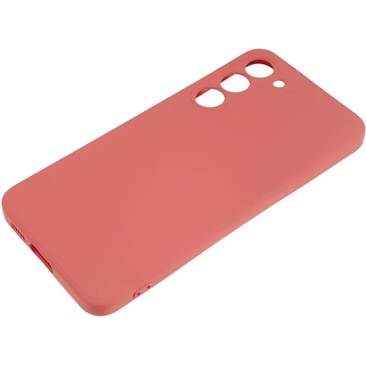 For Samsung Galaxy S23+ Rubberized Anti-Slip Phone Case Soft TPU Fiber Lining Inside Phone Cover - Hawthorn Red