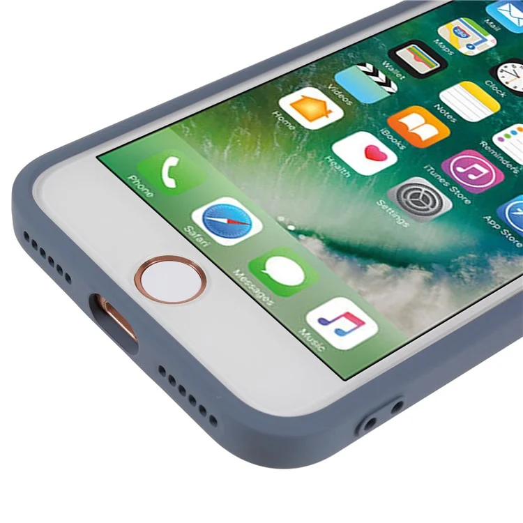 caja de teléfono de goma para iphone 7 / 8 4.7 pulgadas / se (2020) / se (2022), cubierta de tpu de revestimiento de fibra anti-scratch - lavanda