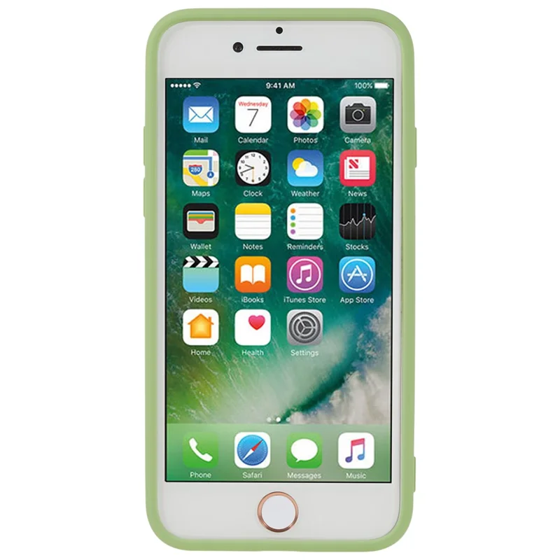 Rubberized Phone Case for iPhone 7 / 8 4.7 inch / SE (2020) / SE (2022) , Anti-Scratch Fiber Lining TPU Cover - Bean Green