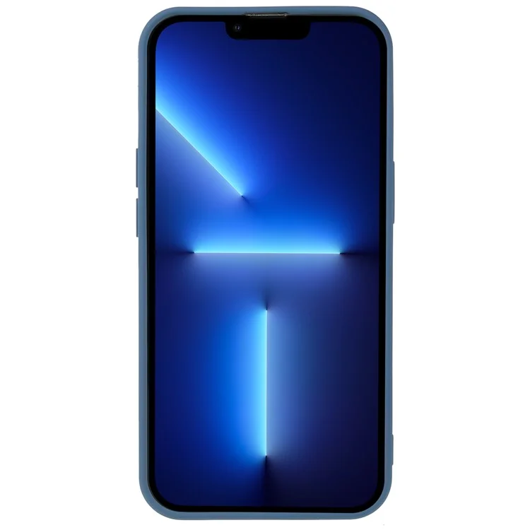 Para iPhone 13 Pro Max 6.7 pulgadas Funda de teléfono de TPU con acabado de goma Protección de la cámara Forro de fibra suave en el interior - Zafiro