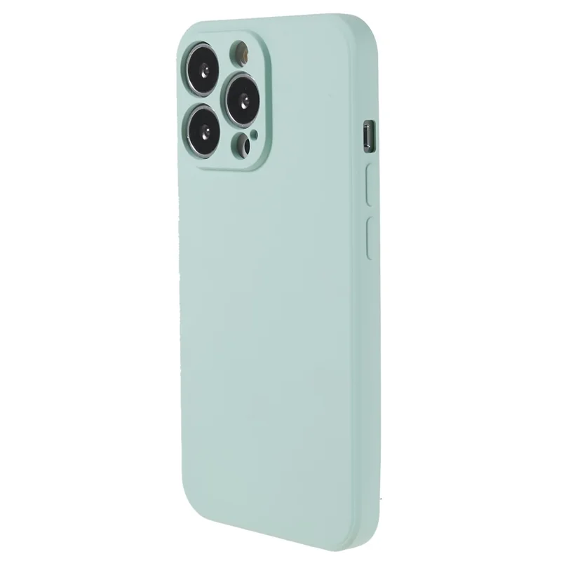 For iPhone 13 Pro Max 6.7 inch Rubberized TPU Phone Case Camera Protection Cover Soft Fiber Lining Inside - Baby Blue