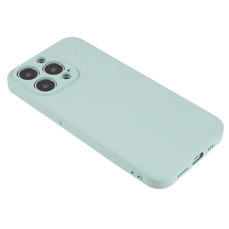 For iPhone 13 Pro Max 6.7 inch Rubberized TPU Phone Case Camera Protection Cover Soft Fiber Lining Inside - Baby Blue