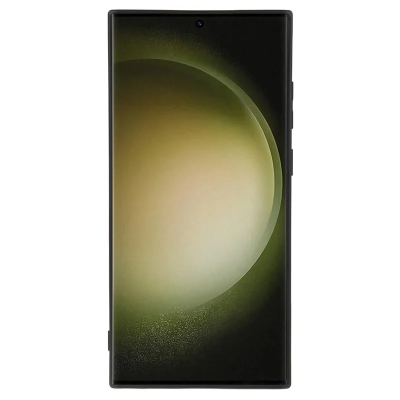 Para Samsung Galaxy S23 Ultra Funda de Teléfono con Textura Acolchada Forro de Fibra Suave TPU Protección Antichoque Cubierta - Negro