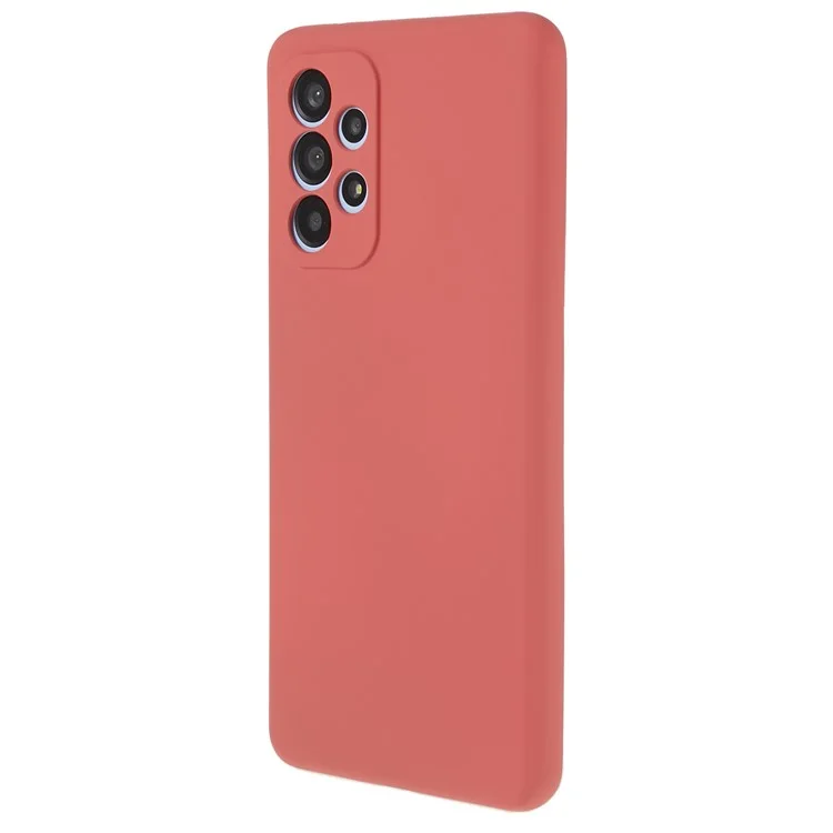 TPU Phone Case for Samsung Galaxy A33 5G , Rubberized Anti-Slip Cover with Soft Fiber Lining - Hawthorn Red