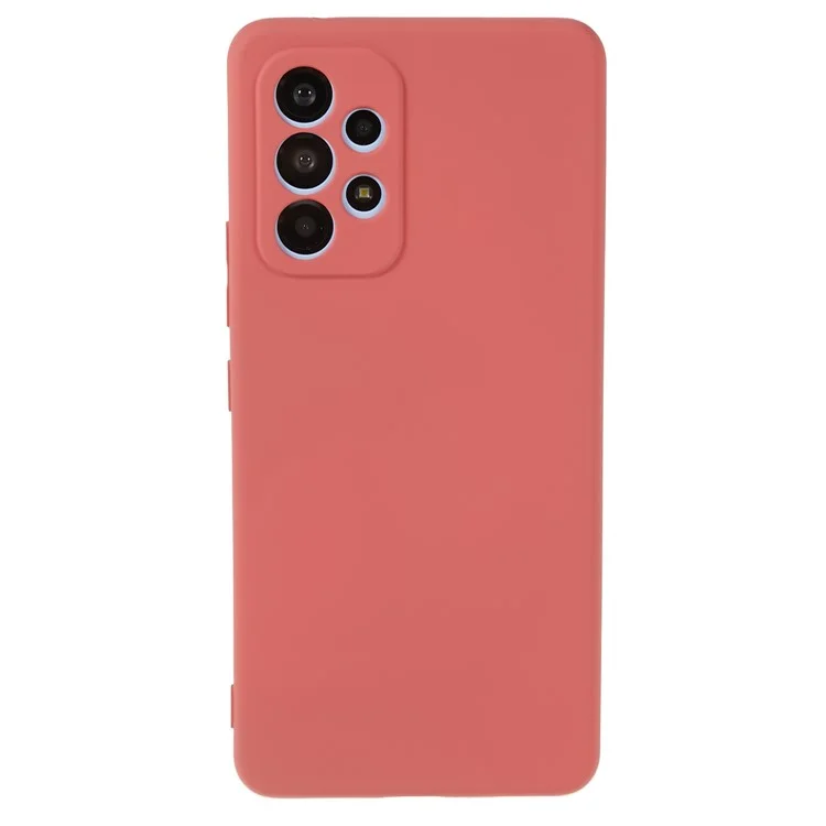 TPU Phone Case for Samsung Galaxy A33 5G , Rubberized Anti-Slip Cover with Soft Fiber Lining - Hawthorn Red
