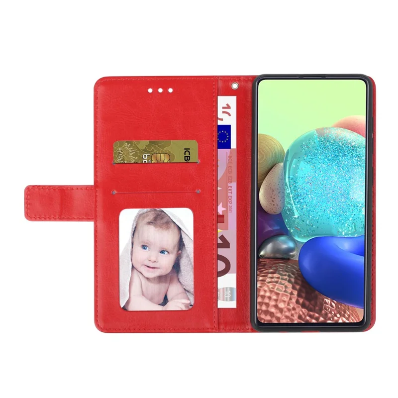 HT01 PU Leather Phone Case for Honor X5 4G , Y-shaped Line Imprinted Flip Stand Wallet Cover - Red