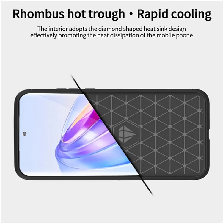 MOFI JK TPU Series-1 For Honor X9a 5G / X40 5G / Magic5 Lite 5G Phone Case Carbon Fiber Brushed Soft TPU Cover - Black