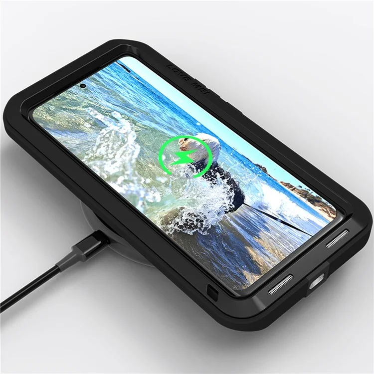 LOVE MEI For Xiaomi 13 Pro 5G Tough Armour Rugged Phone Case Metal + Silicone Protective Cover - Silver