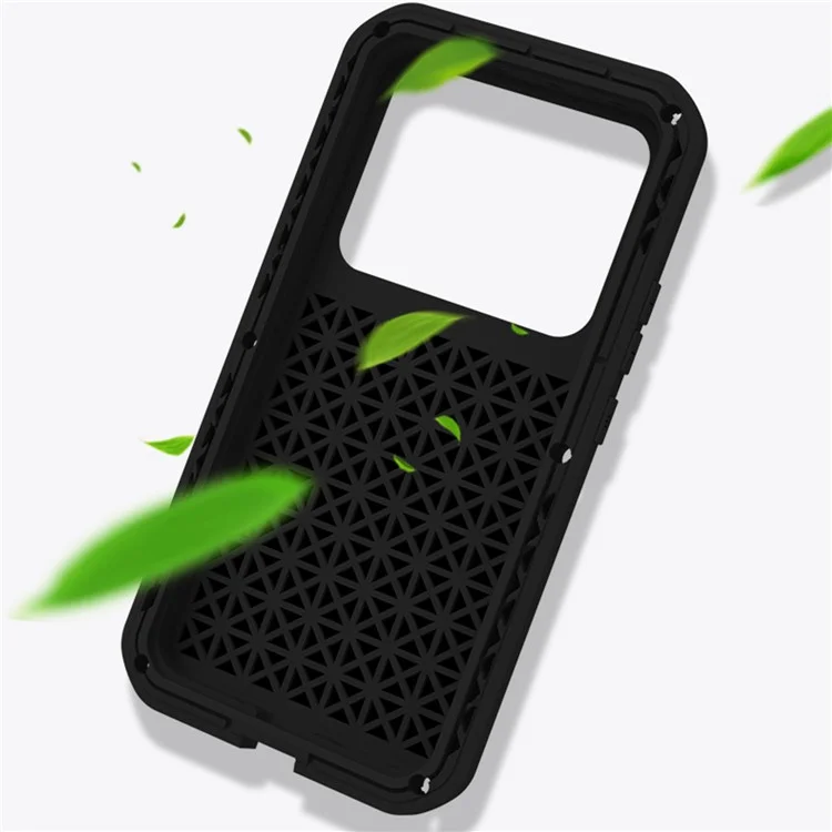 LOVE MEI For Xiaomi 13 Pro 5G Tough Armour Rugged Phone Case Metal + Silicone Protective Cover - Silver