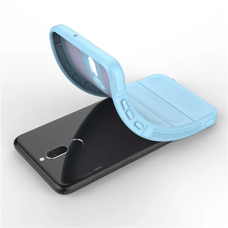 For Huawei Mate 10 Lite TPU Phone Protector Phone Case Anti-fall Rugged Cell Phone Cover - Baby Blue