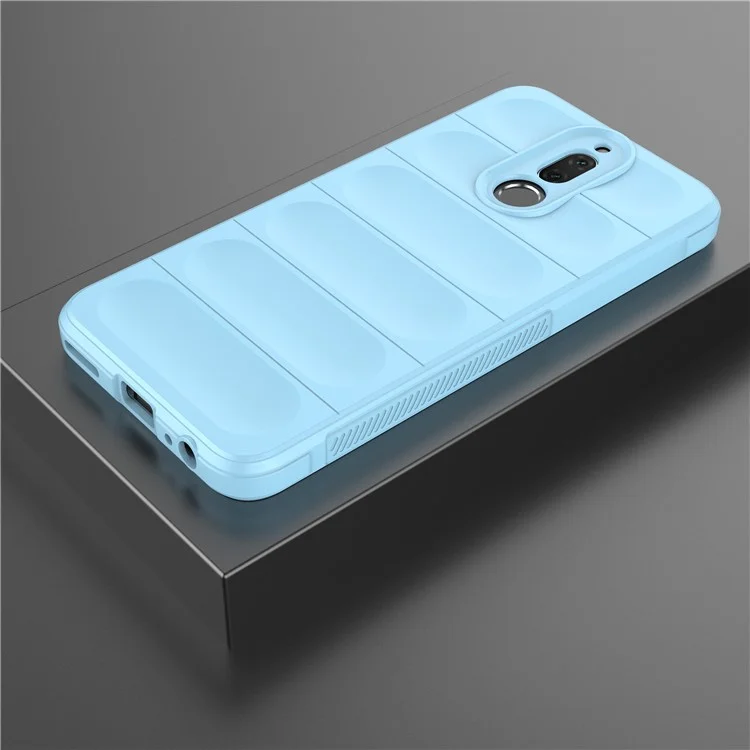 For Huawei Mate 10 Lite TPU Phone Protector Phone Case Anti-fall Rugged Cell Phone Cover - Baby Blue
