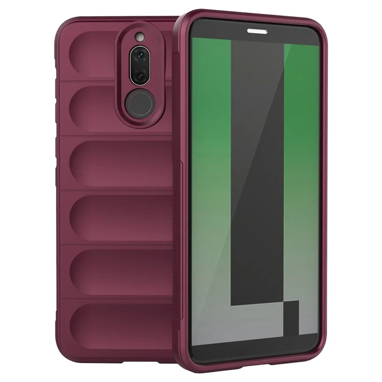 For Huawei Mate 10 Lite TPU Phone Protector Phone Case Anti-fall Rugged Cell Phone Cover - Wine Red
