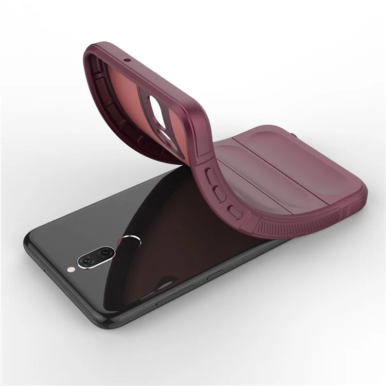 For Huawei Mate 10 Lite TPU Phone Protector Phone Case Anti-fall Rugged Cell Phone Cover - Wine Red