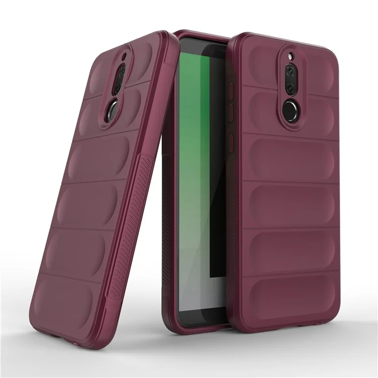 For Huawei Mate 10 Lite TPU Phone Protector Phone Case Anti-fall Rugged Cell Phone Cover - Wine Red