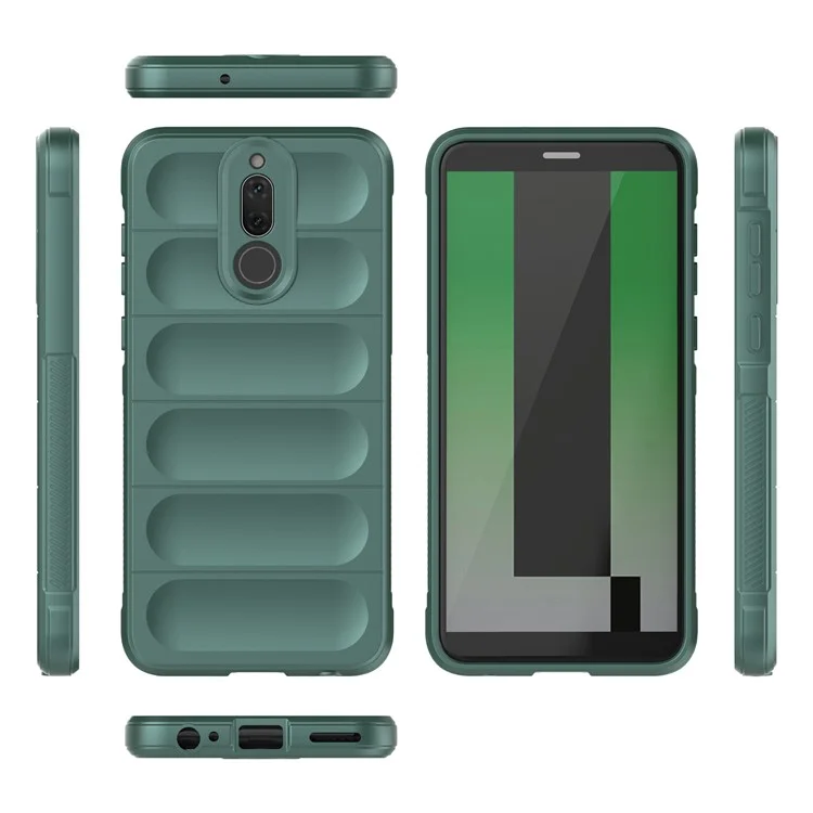 Para Huawei Mate 10 Lite Protector de Teléfono de TPU Funda de Teléfono Anti-caída Teléfono Celular Resistente - Verde