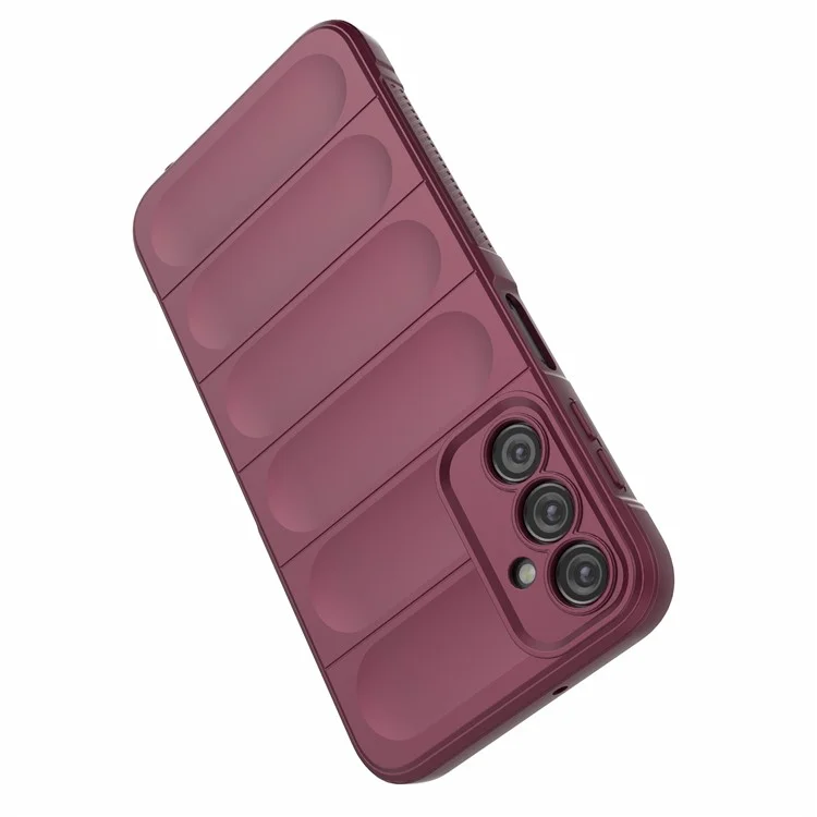 For Samsung Galaxy A24 4G (162.1 x 77.6 x 8.3mm) Anti-Scratch Rugged Phone Cover TPU Back Protector Phone Case - Wine Red