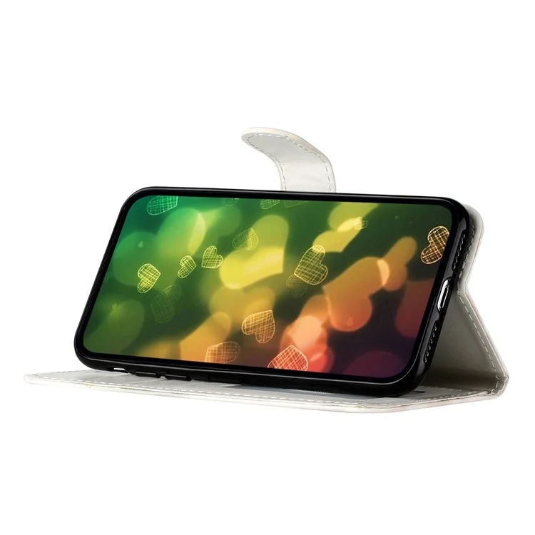 Cover Flip in Pelle PU per Motorola Moto G22 Custodia Antishock Stampa a Motivo Wallet Cover per Telefono - Lupi