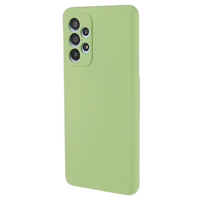 Para Samsung Galaxy A13 4G Fiber Lining TPU Phone Case Superfície Rubberizada Capa de Telefone à Prova de Choque - Bean Green